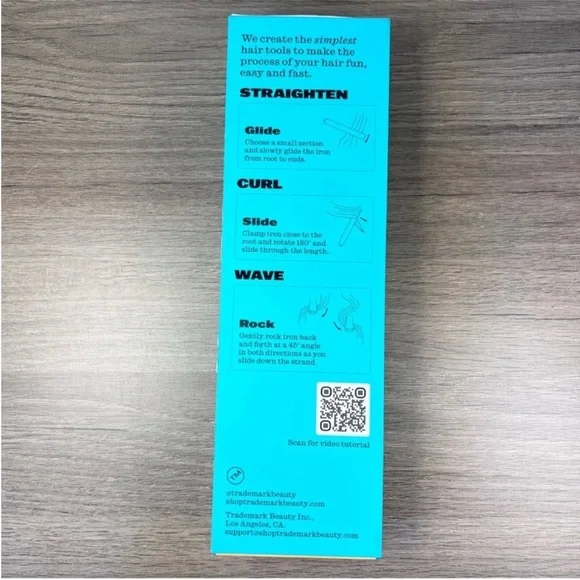 Trademark Beauty Cosmic Iron Ceramic 1 Inch Black Hair Straightener - Picture 13 of 14